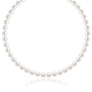 14k Yellow Gold Necklace with White Freshwater Cultured Pearls (6.0mm to 6.5mm)