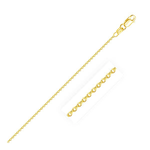 14k Yellow Gold Round Cable Link Chain 1.5mm