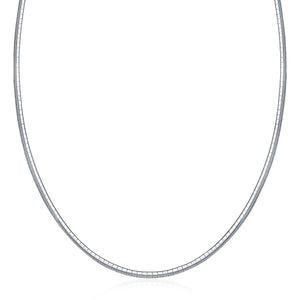 Sterling Silver Classic Omega Chain Necklace (3.0mm)