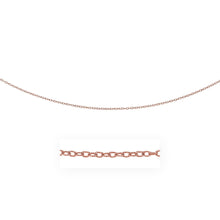 2.5mm 14k Rose Gold Pendant Chain with Textured Links