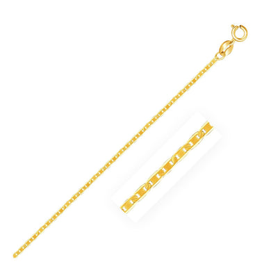 10k Yellow Gold Mariner Link Anklet 1.2mm