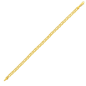 Round Link Charm Bracelet in 10k Yellow Gold