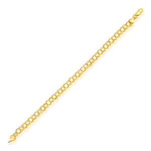 5.0 mm 14k Yellow Gold Lite Charm Bracelet