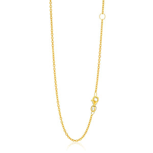 14k Yellow Gold Adjustable Cable Chain 1.5mm