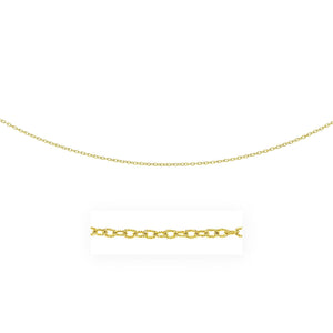 2.5mm 14k Yellow Gold Pendant Chain with Textured Links