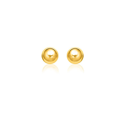 14k Yellow Gold Classic Stud Earrings (10.0 mm)