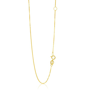 14k Yellow Gold Adjustable Box Chain 0.6mm