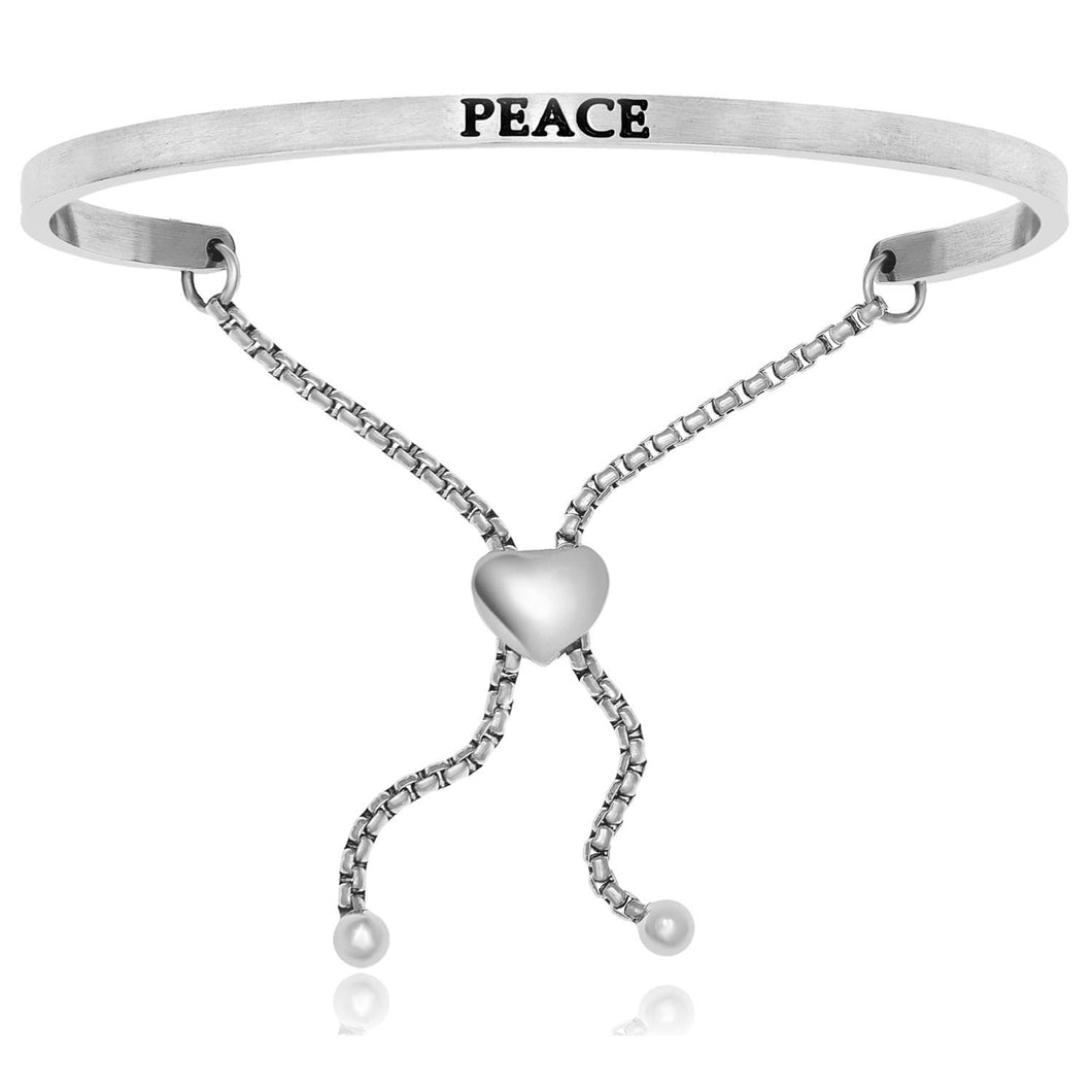 Stainless Steel Peace Adjustable Bracelet