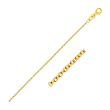 14k Yellow Gold Round Cable Link Chain 1.3mm