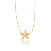 14k Two-Tone Gold Sea Life Starfish Necklace