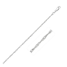 14k White Gold Singapore Chain 1.7mm