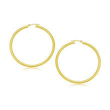 14k Yellow Gold Polished Hoop Earrings (30 mm)