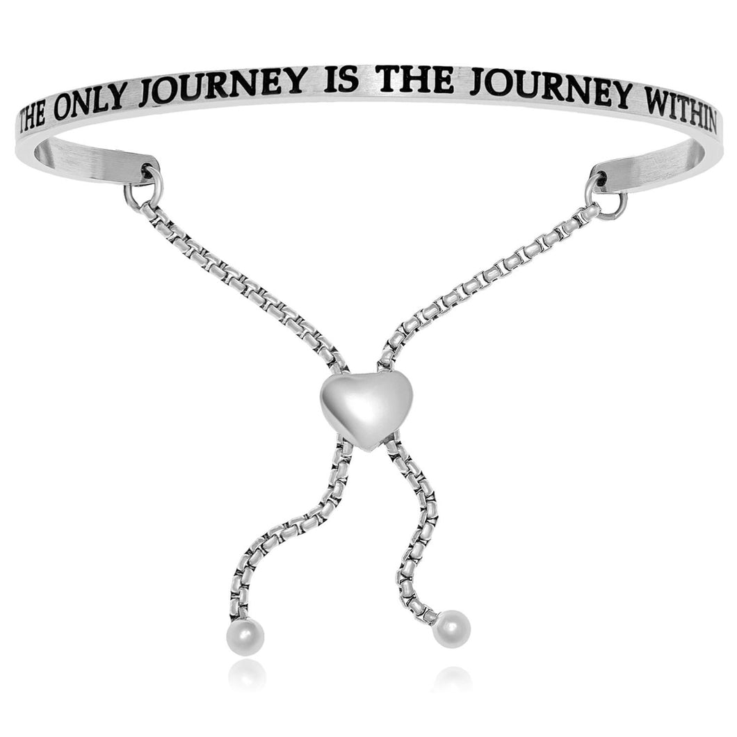 Stainless Steel The Only Journey Is The Journey Within Adjustable Bracelet