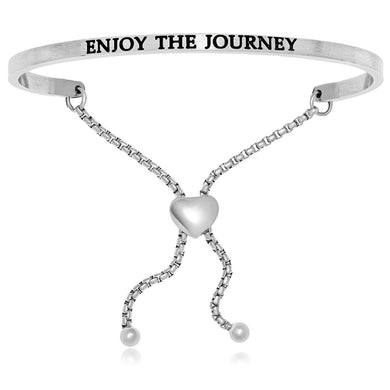 Stainless Steel Enjoy The Journey Adjustable Bracelet