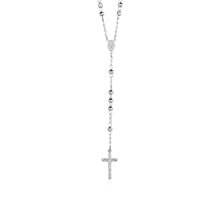 Rosary Chain and Large Bead Necklace in Sterling Silver