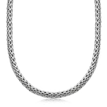 Oxidized Sterling Silver Wheat Style Chain Men's Necklace