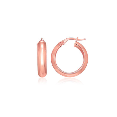 14k Rose Gold Hoop Style Earrings