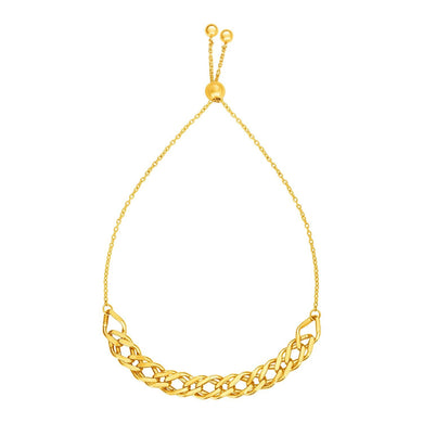 Adjustable Chain Bracelet in 14k Yellow Gold