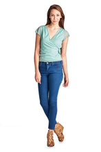 Urban Love Flutter Sleeve Wrap Top