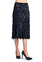 Urban Love Pleated Velour with Chiffon Long Skirt