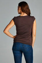 Christine V Short Sleeve Square Neck Wrap Top