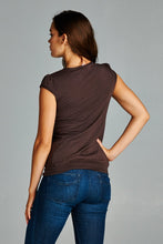 Christine V Short Sleeve Square Neck Wrap Top