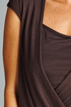 Christine V Short Sleeve Square Neck Wrap Top