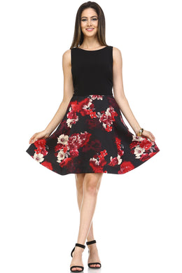 SLNY A-Line Floral Print Dress