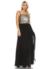 SLNY Sequin Chiffon Dress -  - 1