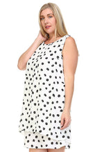 Women's Plus Size Polka Dot Double Layer Dress