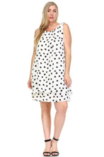 Women's Plus Size Polka Dot Double Layer Dress