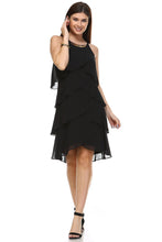 SLNY Ruffled Chiffon Dress