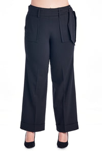 Larry Levine Waist Tie Career Pants