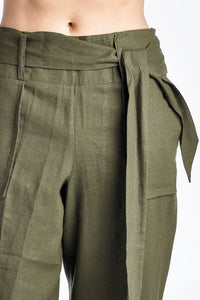 Larry Levine Pant with Waist Tie