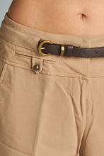 Larry Levine Stretch Capris with Belt