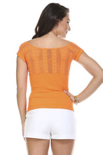 Women's Textured Knit Stretch Cap Sleeve Top