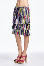 Larry Levine Layered Pleated Skirt