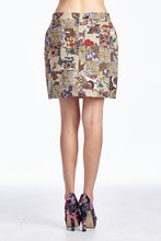 Larry Levine Batik Printed Patchwork Skirt