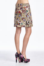 Larry Levine Batik Printed Patchwork Skirt