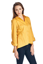 Zac & Rachel Long Sleeve Button Down Woven/Knit Top