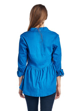 Zac & Rachel Long Sleeve Button Down Woven/Knit Top