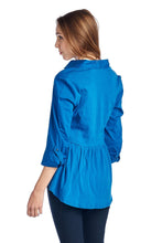 Zac & Rachel Long Sleeve Button Down Woven/Knit Top