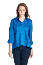 Zac & Rachel Long Sleeve Button Down Woven/Knit Top