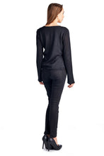 Larry Levine Long Sleeve Sweater Top
