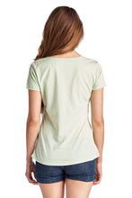 Christine V Short Sleeve Rose Embroidered V-Neck Tee