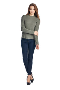 Urban Love High Neck Rib Knit Sweater