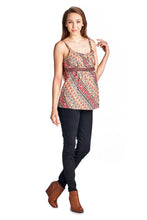 Women's Floral Printed Lace Tank