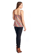 Women's Floral Printed Lace Tank