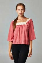 Women's Square Neck Lace Top