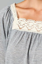 Women's Square Neck Lace Top